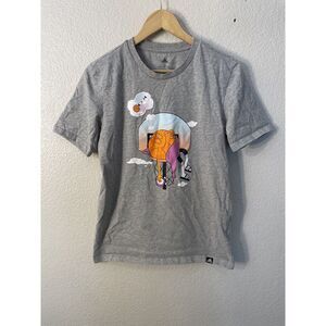 Adidas Gray Basketball Hoop Slept On Graphic Short‎ Sleeve T-Shirt Mens Small